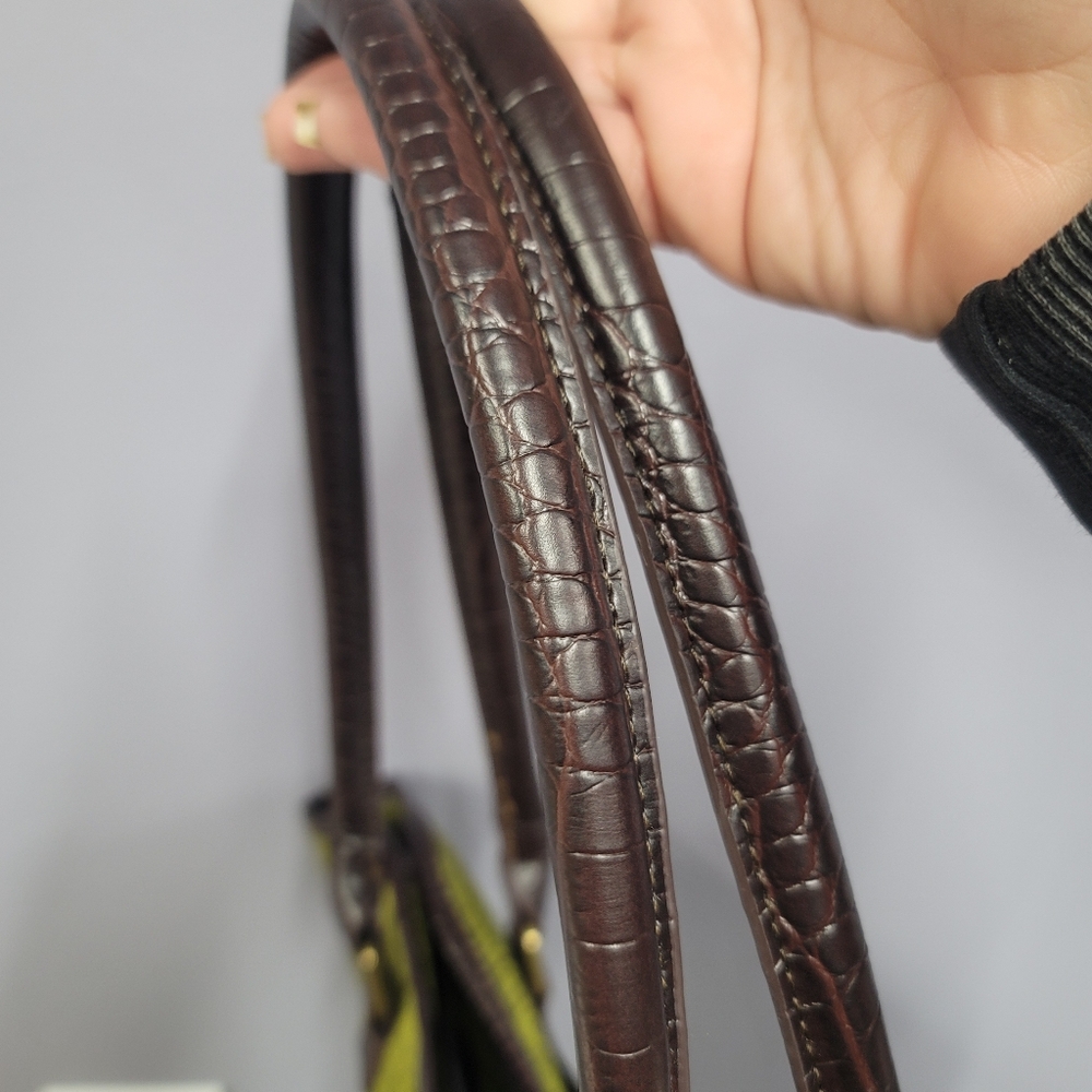 Nicole Miller Paisley Croc Embossed Laptop Tote - Picture 9 of 9